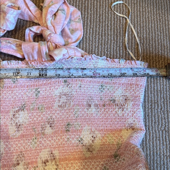 NWT LOVESHACK FANCY norna Pink Floral smocked Dress in ballet pink size XL - Picture 8 of 12